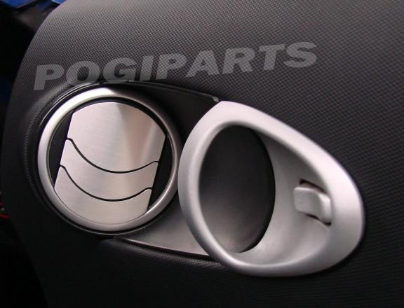 1 Set Aluminium Dekorblenden für Lüfterdüsen in den Türen passend für Nissan 350Z Modelle Typ Z33