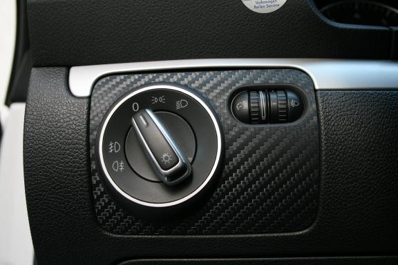 1 Aluminium Dekorring für den Lichtschalter passend für VW Scirocco Modelle Typ 13
