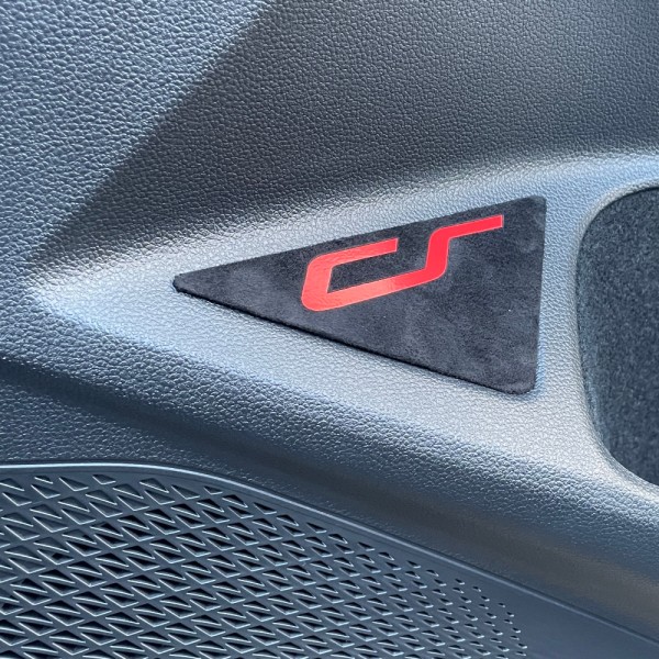 1 Set Alcantara Einlagen Türen passend für VW Golf 8 GTI Clubsport Modelle Typ CS Logo