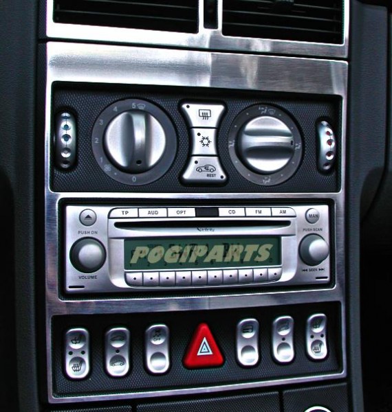 1 Aluminium Dekorrahmen Mittelkonsole Radio / Klimaanlage passend Chrysler Crossfire Modelle Typ ZH